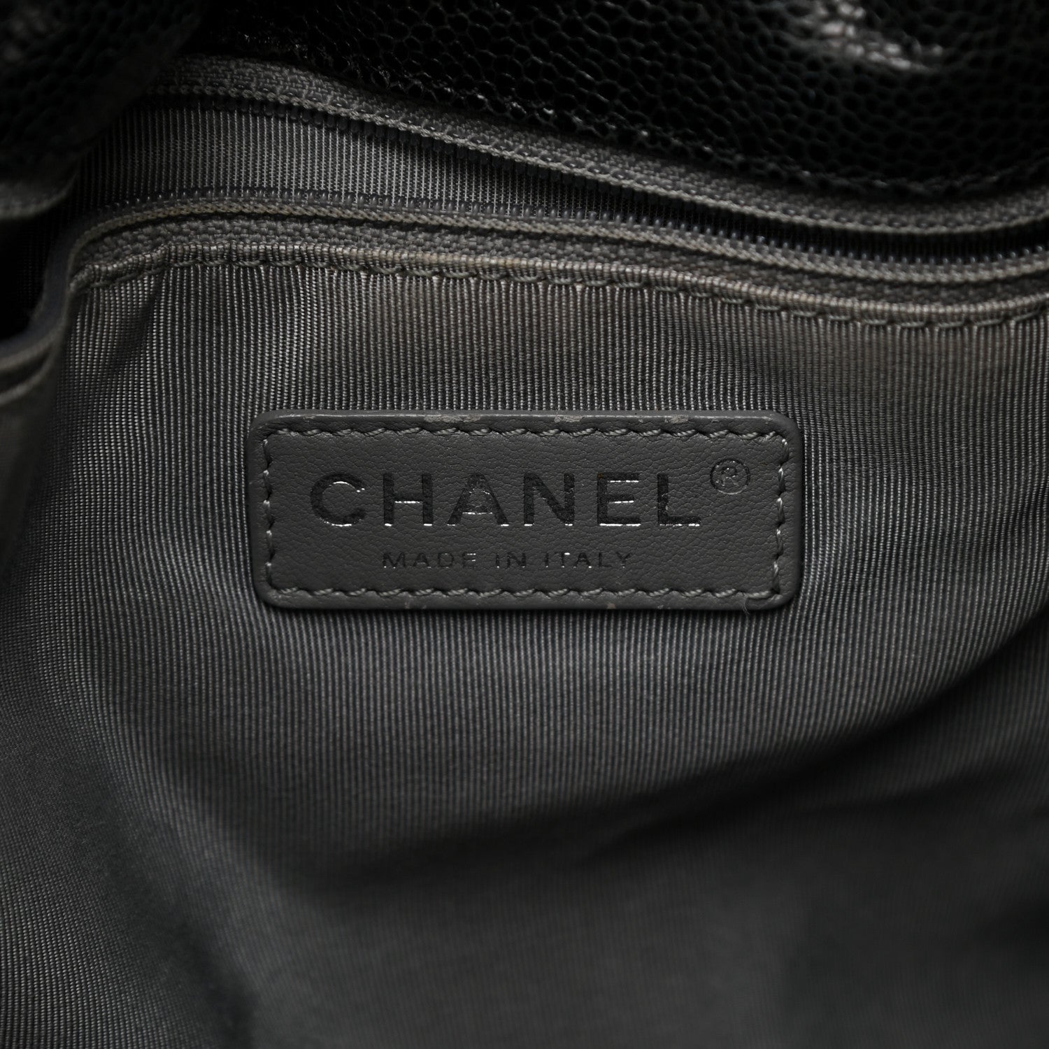 Chanel Caviar Quilted Medium Elastic Shopping Tote Black 6 of 10