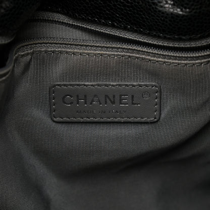 Chanel Caviar Quilted Medium Elastic Shopping Tote Black 6 of 10