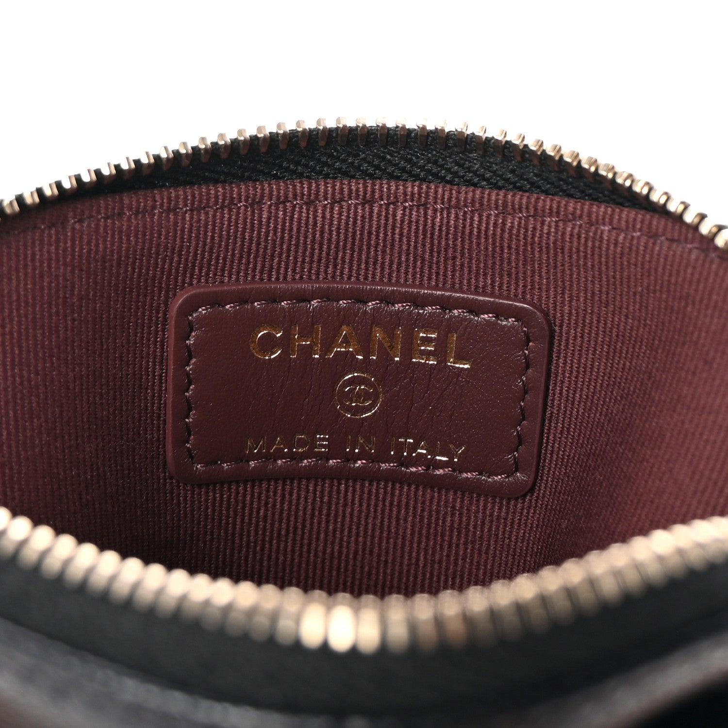 Chanel Caviar Quilted Zip Card Holder Wallet Black 6 of 7