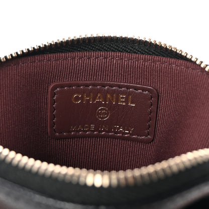 Chanel Caviar Quilted Zip Card Holder Wallet Black 6 of 7