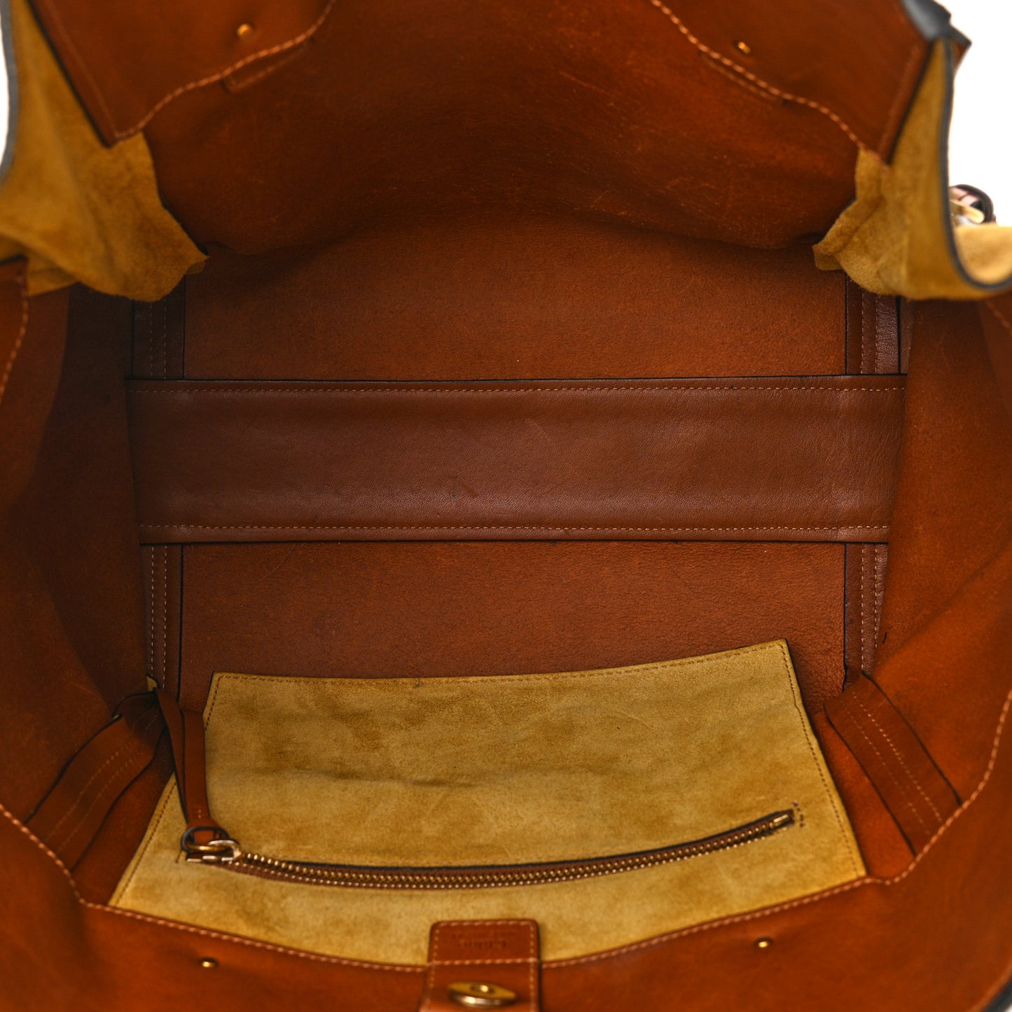 Smooth Calfskin Medium Milo Shopping Tote Caramel