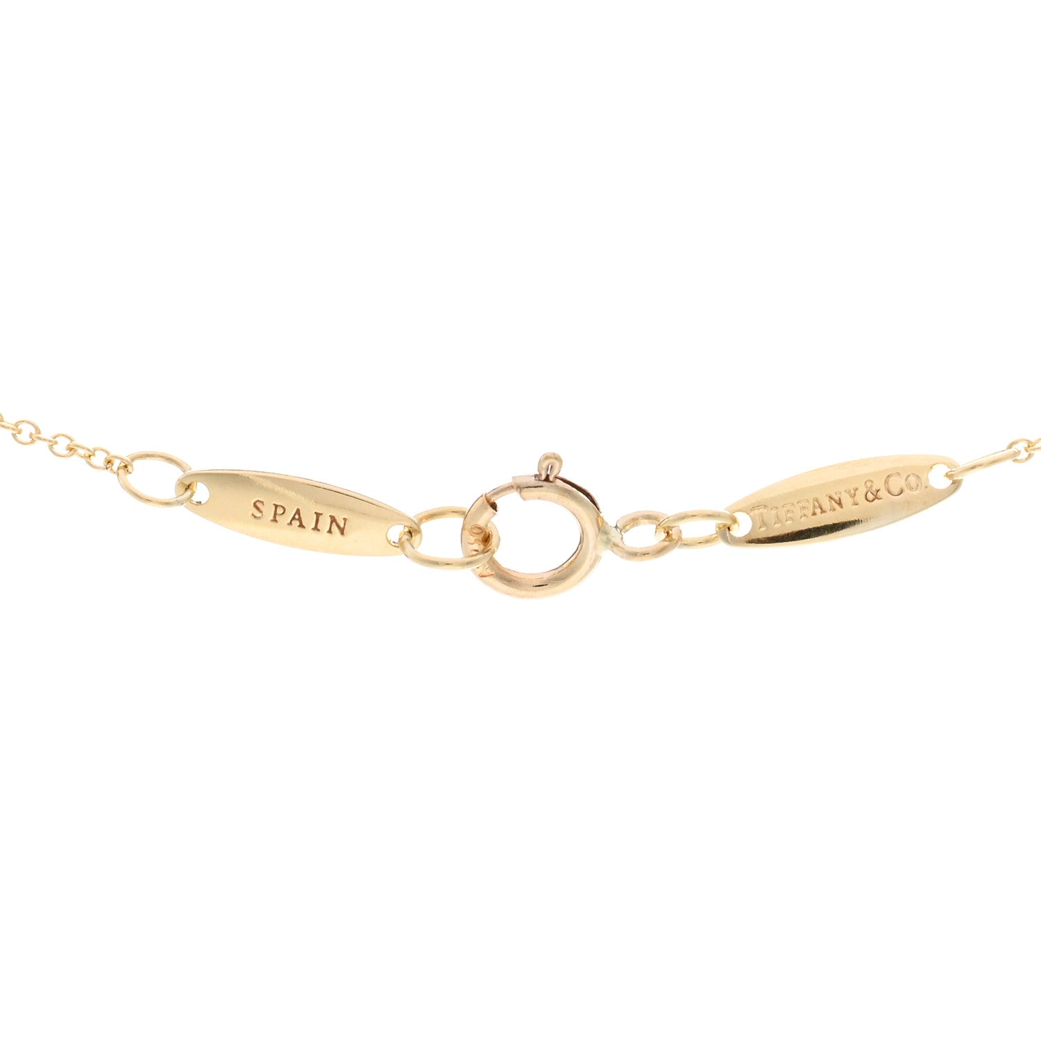 Tiffany 18K Yellow Gold 7mm Elsa Peretti Open Heart Pendant Necklace 4 of 4