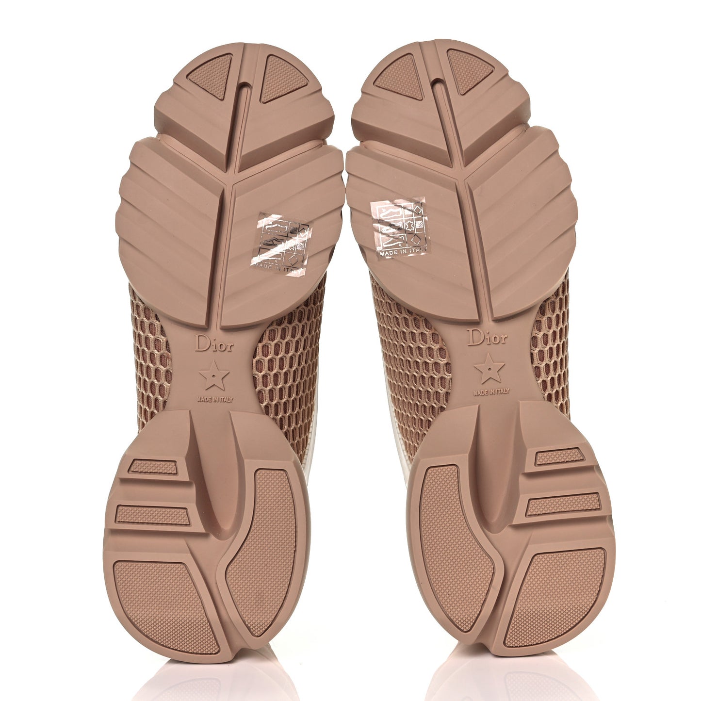 Resille Calfskin D-Connect Sneakers 39 Nude