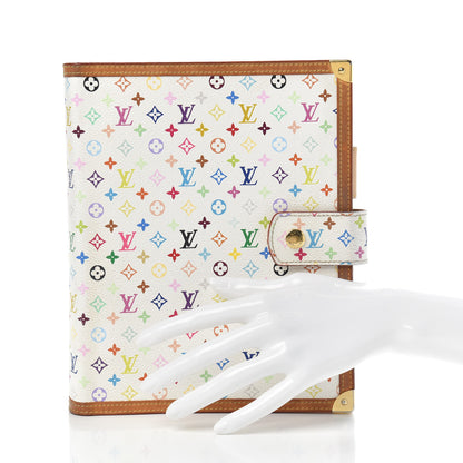 Louis Vuitton Monogram Multicolor Large Ring Agenda Cover White 2 of 14