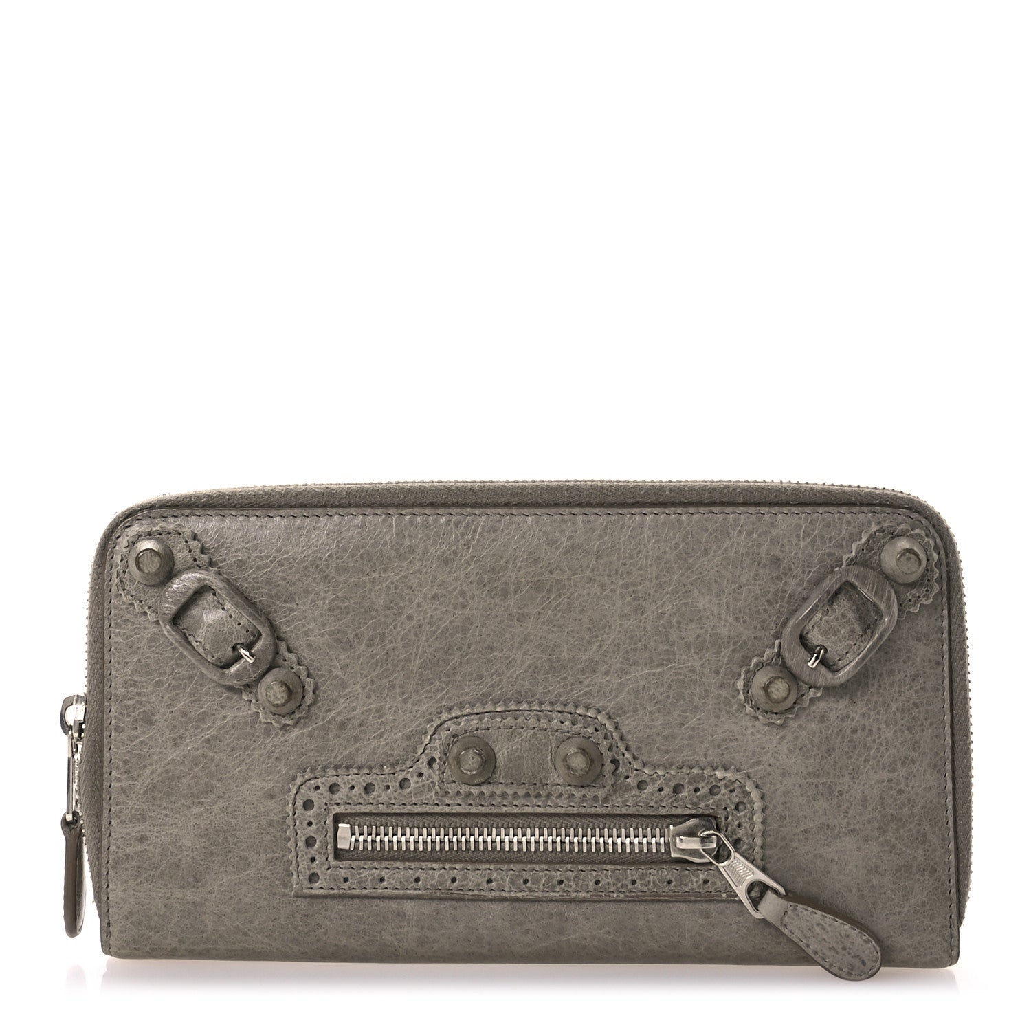 Balenciaga Agneau Giant Brogues Hardware Compagnon Wallet Galet 1 of 8