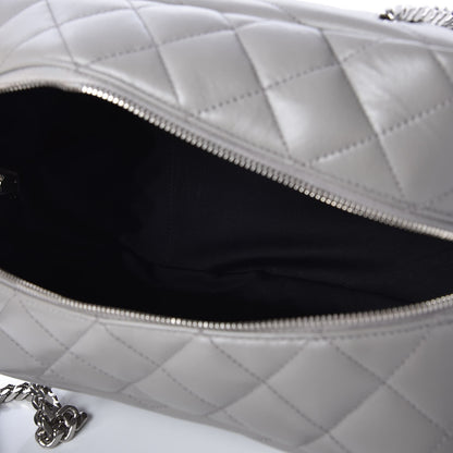 Saint Laurent Calfskin Y Quilted Monogram Loulou Bowling Bag Grey 5 of 9