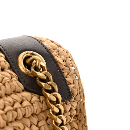 Saint Laurent Raffia Calfskin Monogram Medium Niki Chain Satchel Natural 11 of 11