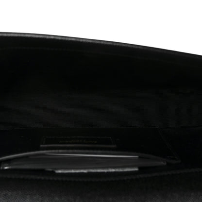 Saint Laurent Grain De Poudre Monogram Cassandre Clutch Black 5 of 6