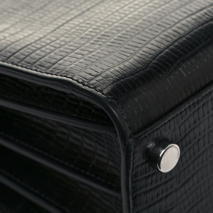Saint Laurent Calfskin Lizard Embossed Nano Sac De Jour Black 8 of 13