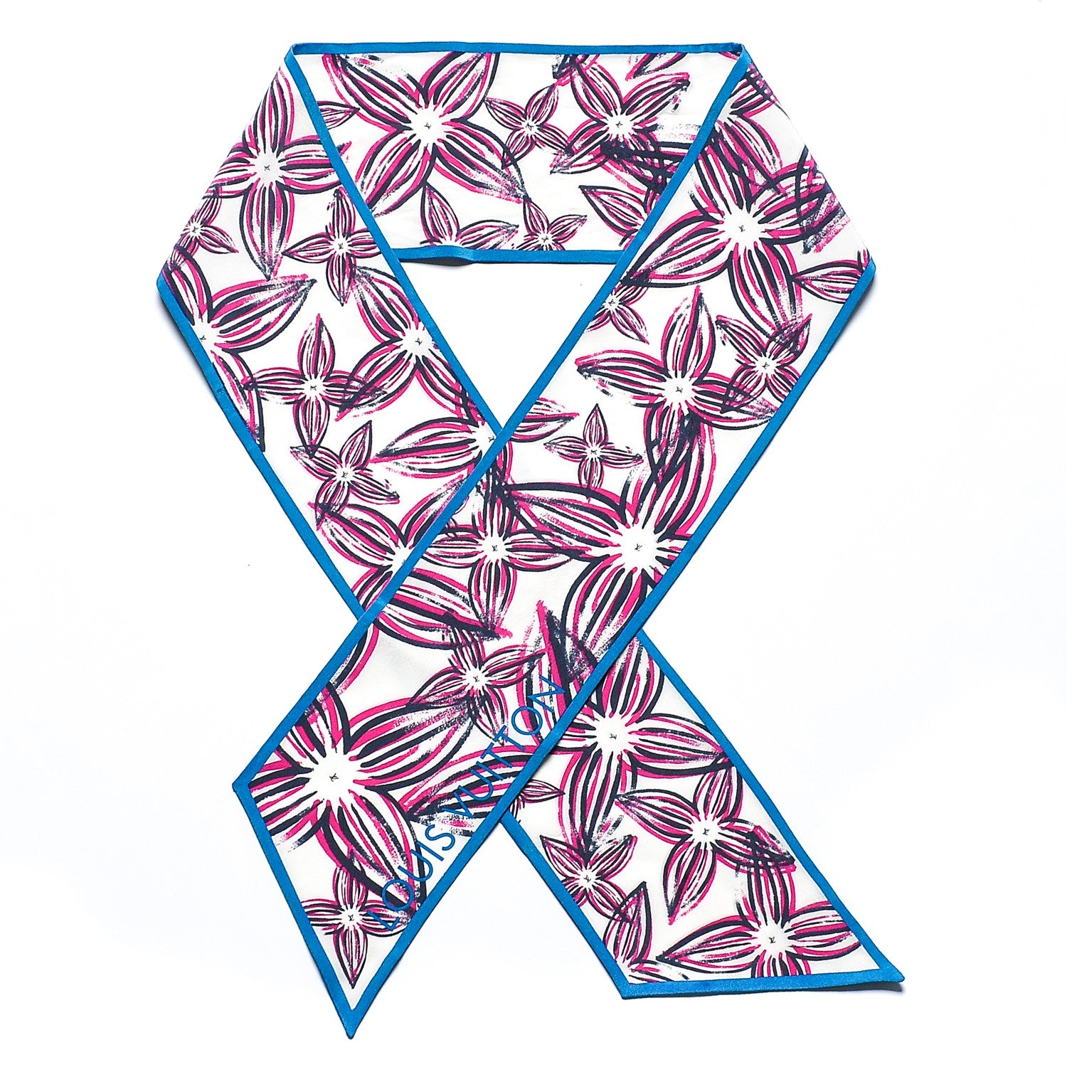 Louis Vuitton Silk Monogram Giant Flowers Rain Bandeau Amethyste 1 of 3