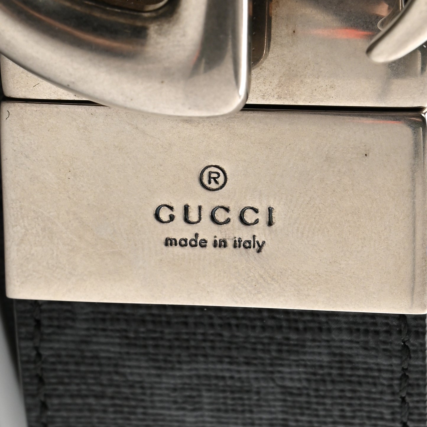 GG Supreme Monogram Plutone Calfskin Palladium Double G Reversible 37mm Belt 90 36 Black