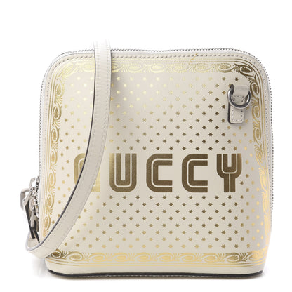 Gucci X SEGA Calfskin GUCCY Stars Mini Dome Shoulder Bag Mystic White Gold 1 of 7