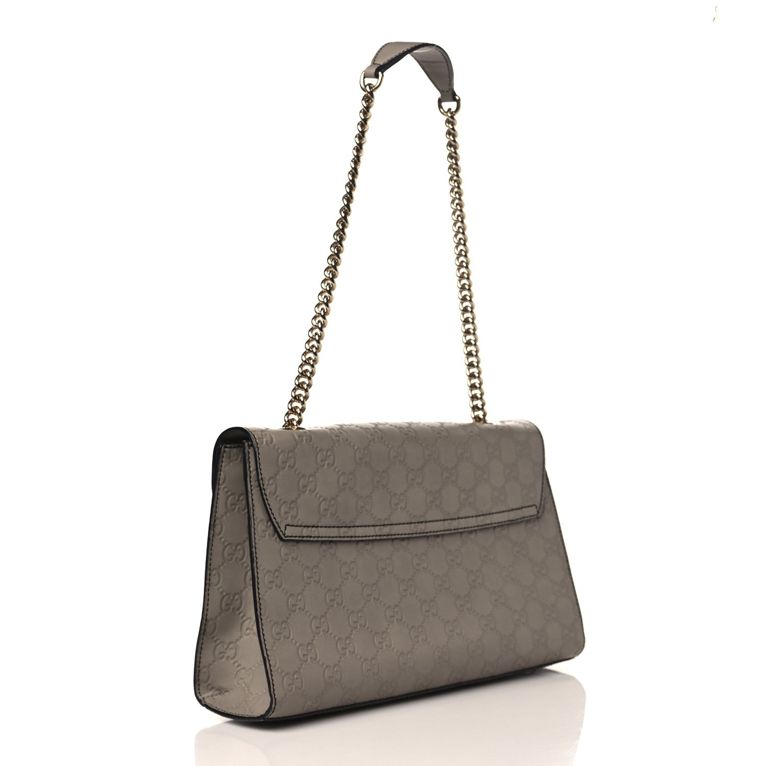 Gucci Soft Guccissima Medium Emily Chain Shoulder Bag Storm Grey 3 of 9