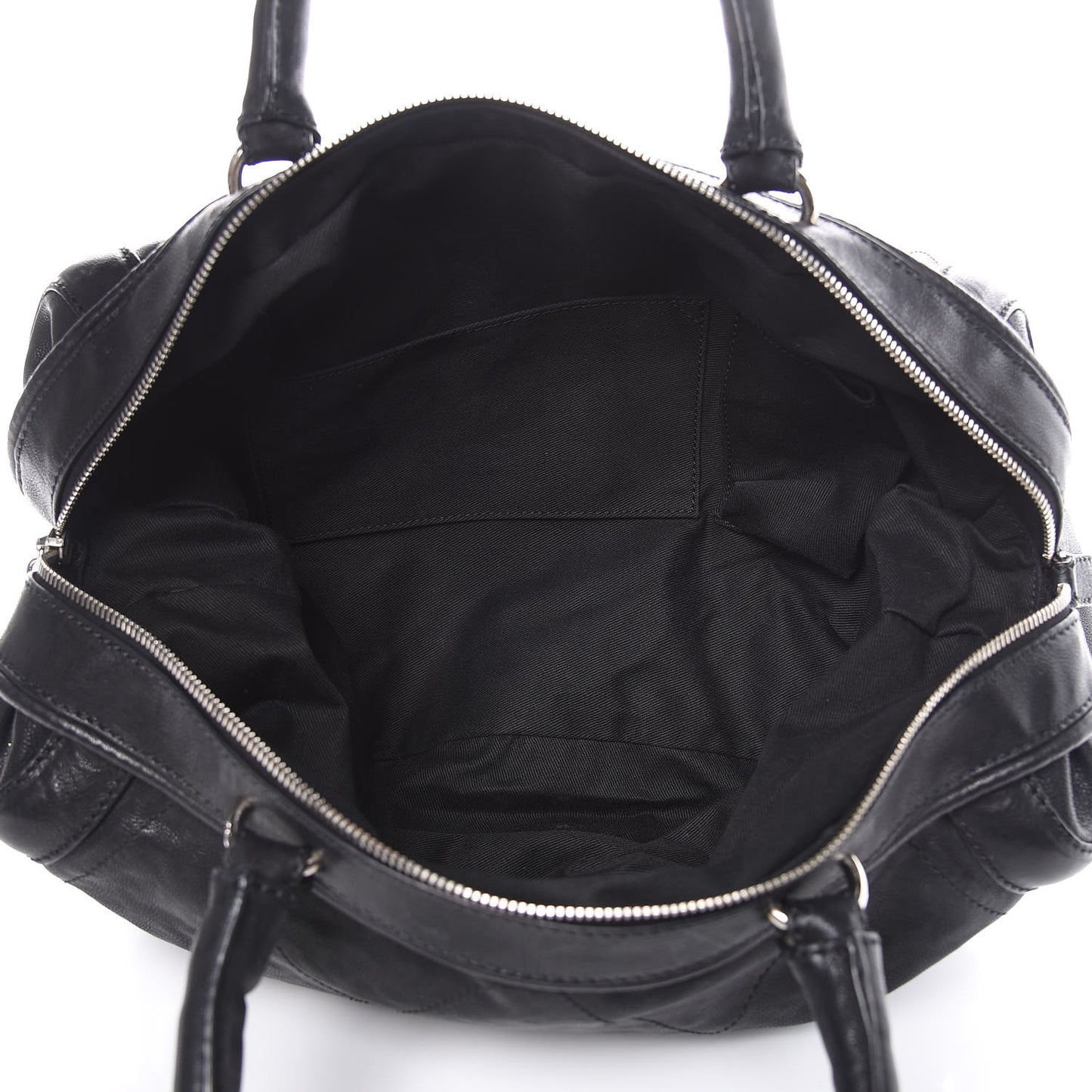 Calfskin Stitched Bowler Black