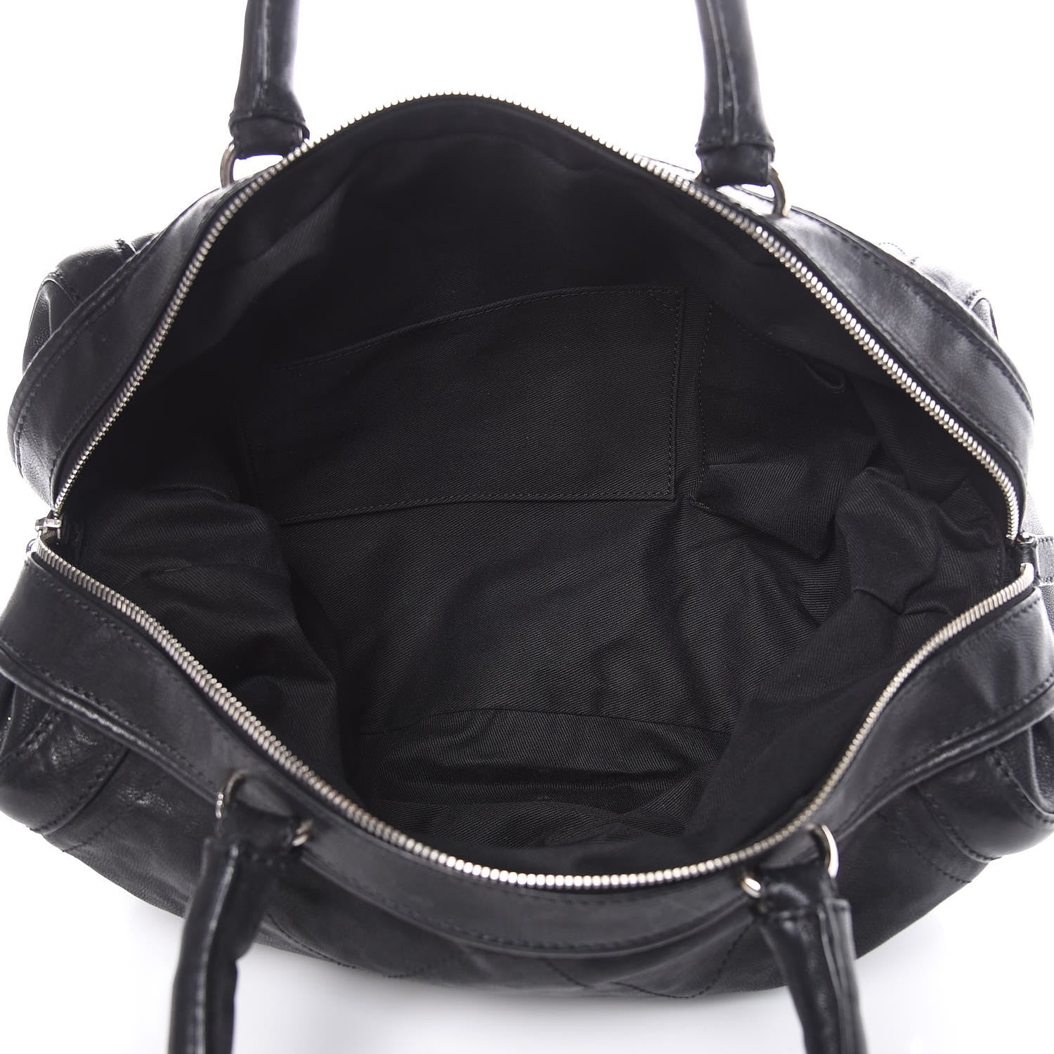 Chanel Calfskin Stitched Bowler Black 5 of 10
