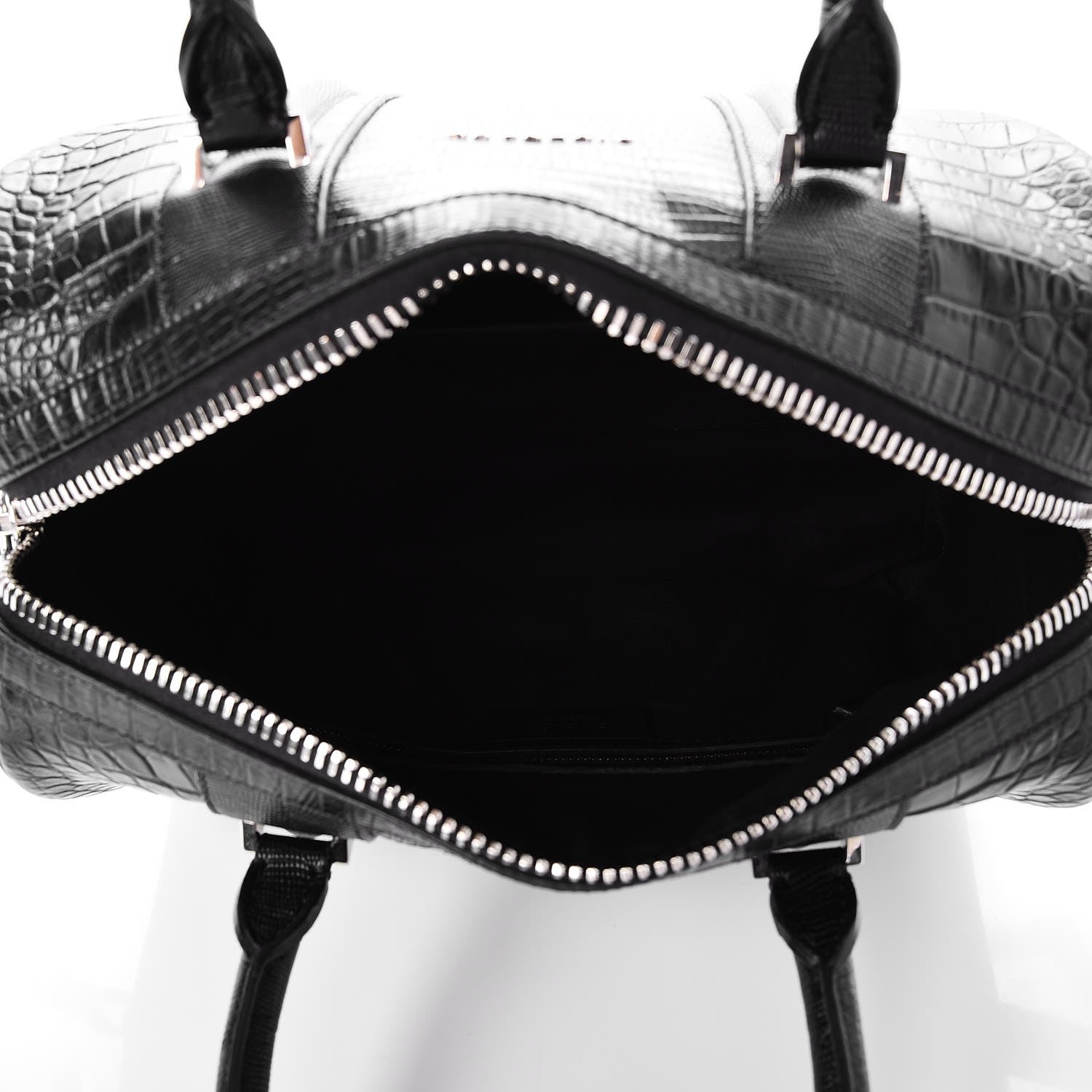 Givenchy Calfskin Crocodile Embossed Medium Lucrezia Black 5 of 7
