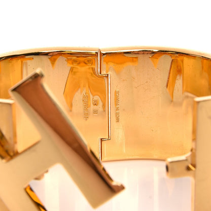 Hermes Enamel Clic Clac H Extra Wide Bracelet PM Capucine 4 of 6