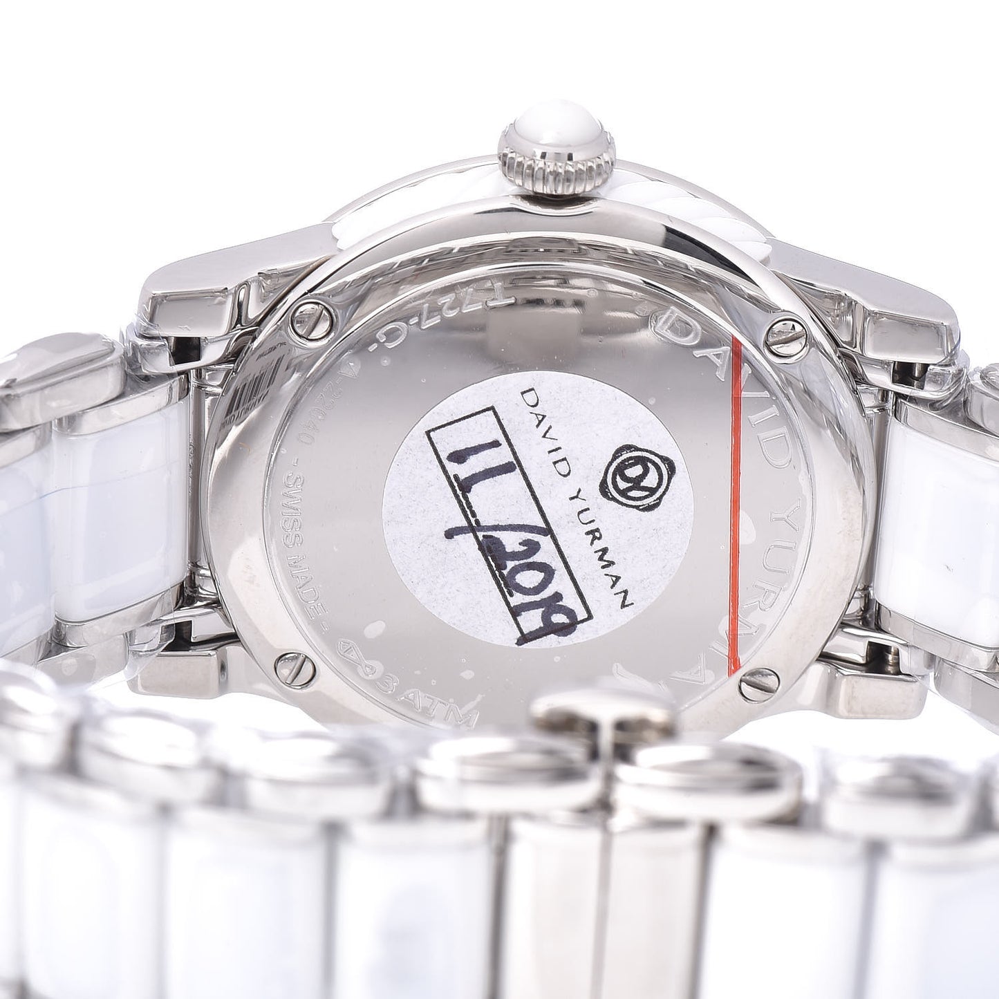 Stainless Steel Ceramic Diamond Bezel 34mm Classic Quartz Watch White