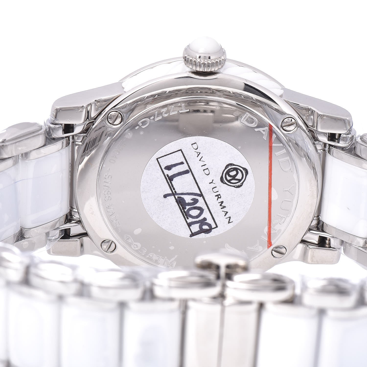 David Yurman Stainless Steel Ceramic Diamond Bezel 34mm Classic Quartz Watch White 5 of 7