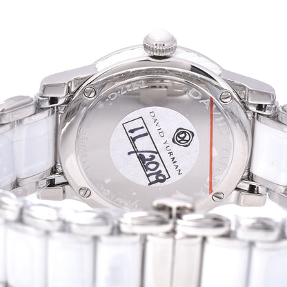 David Yurman Stainless Steel Ceramic Diamond Bezel 34mm Classic Quartz Watch White 5 of 7