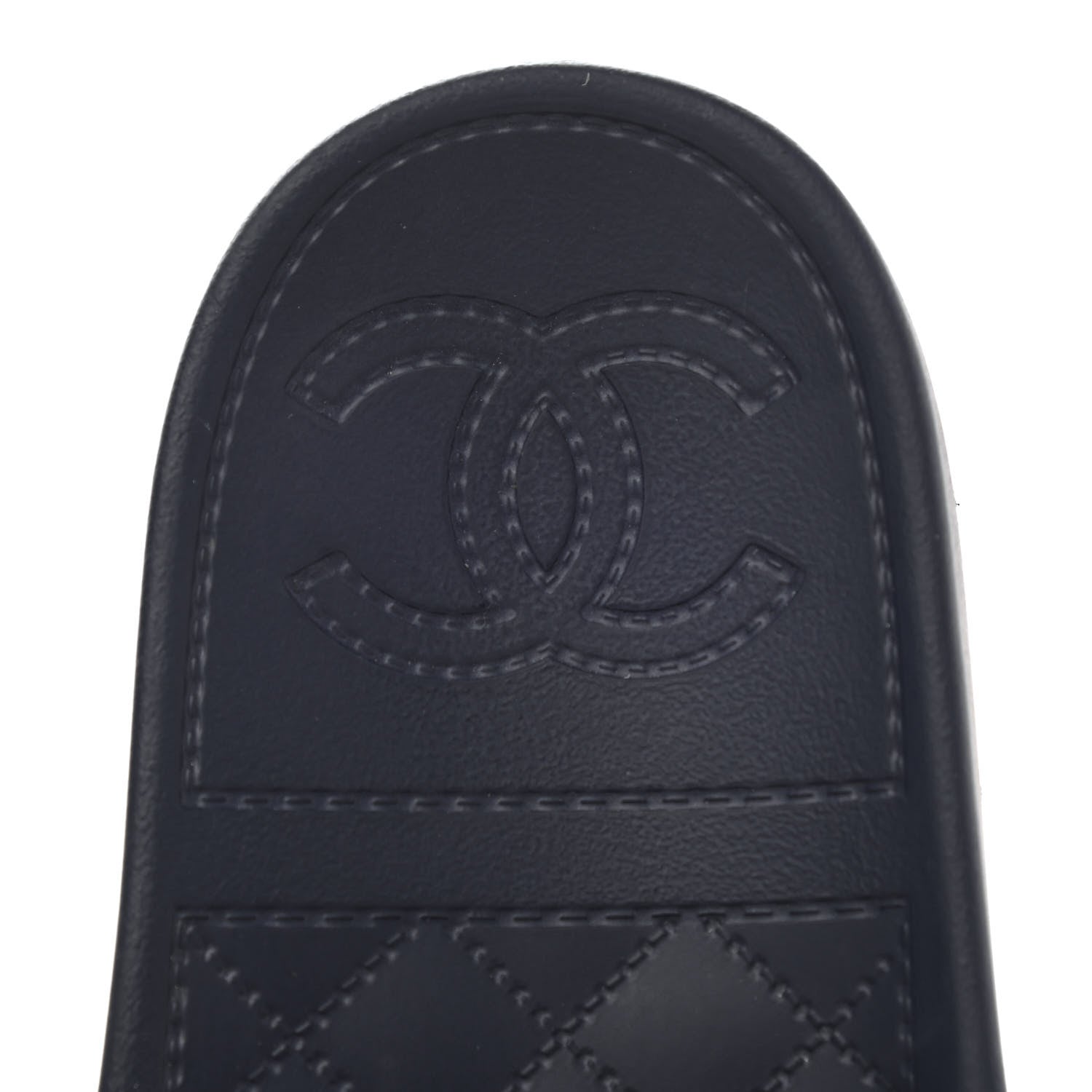 Chanel Rubber CC Flat Slide Sandals 37 Pink Red 7 of 11