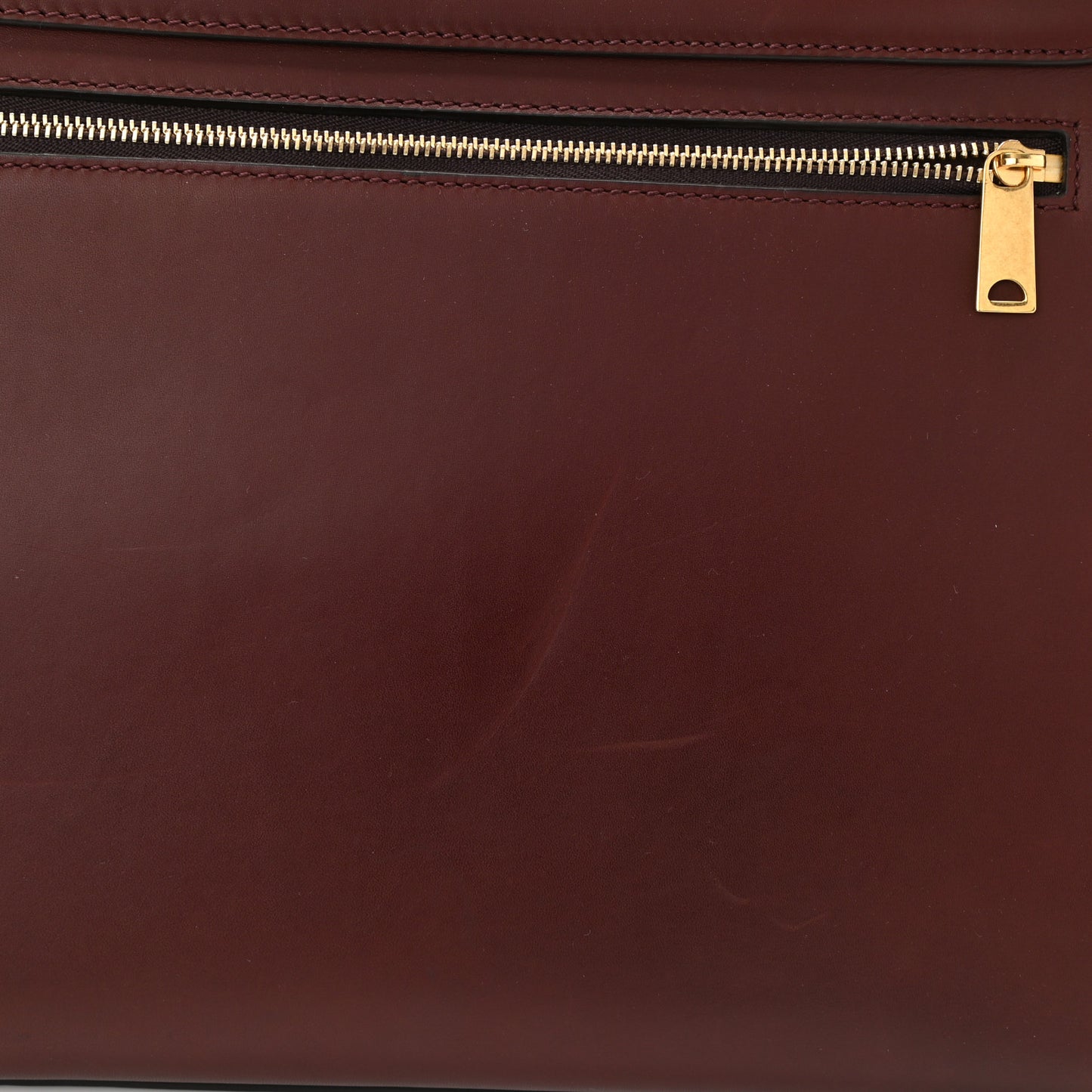 Smooth Calfskin Suede Medium Trapeze Burgundy