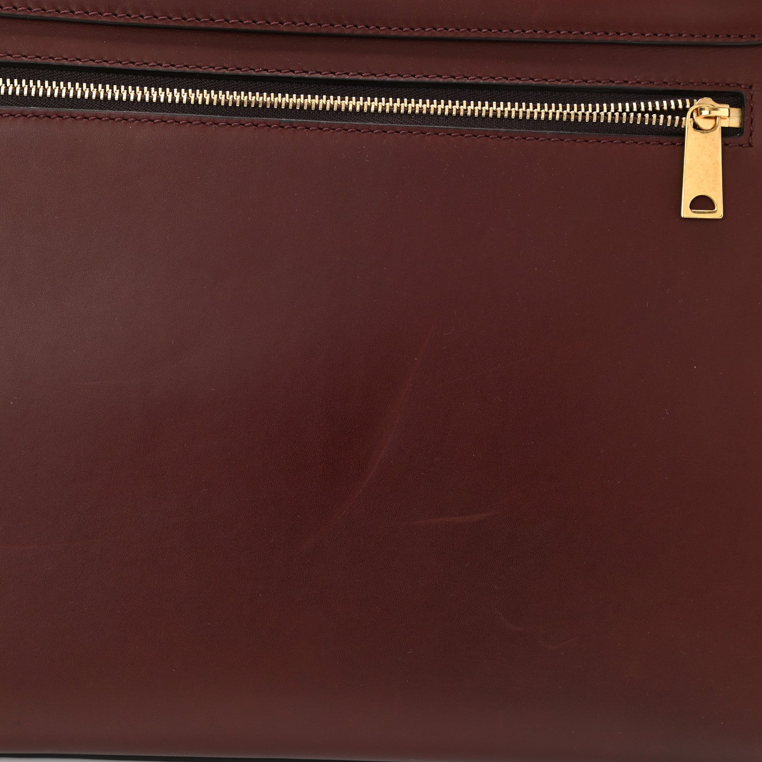 Celine Smooth Calfskin Suede Medium Trapeze Burgundy 9 of 14