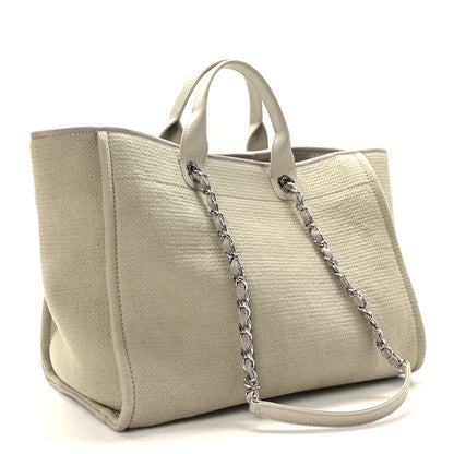 Chanel Mixed Fibers Medium Deauville Tote Grey 4 of 10