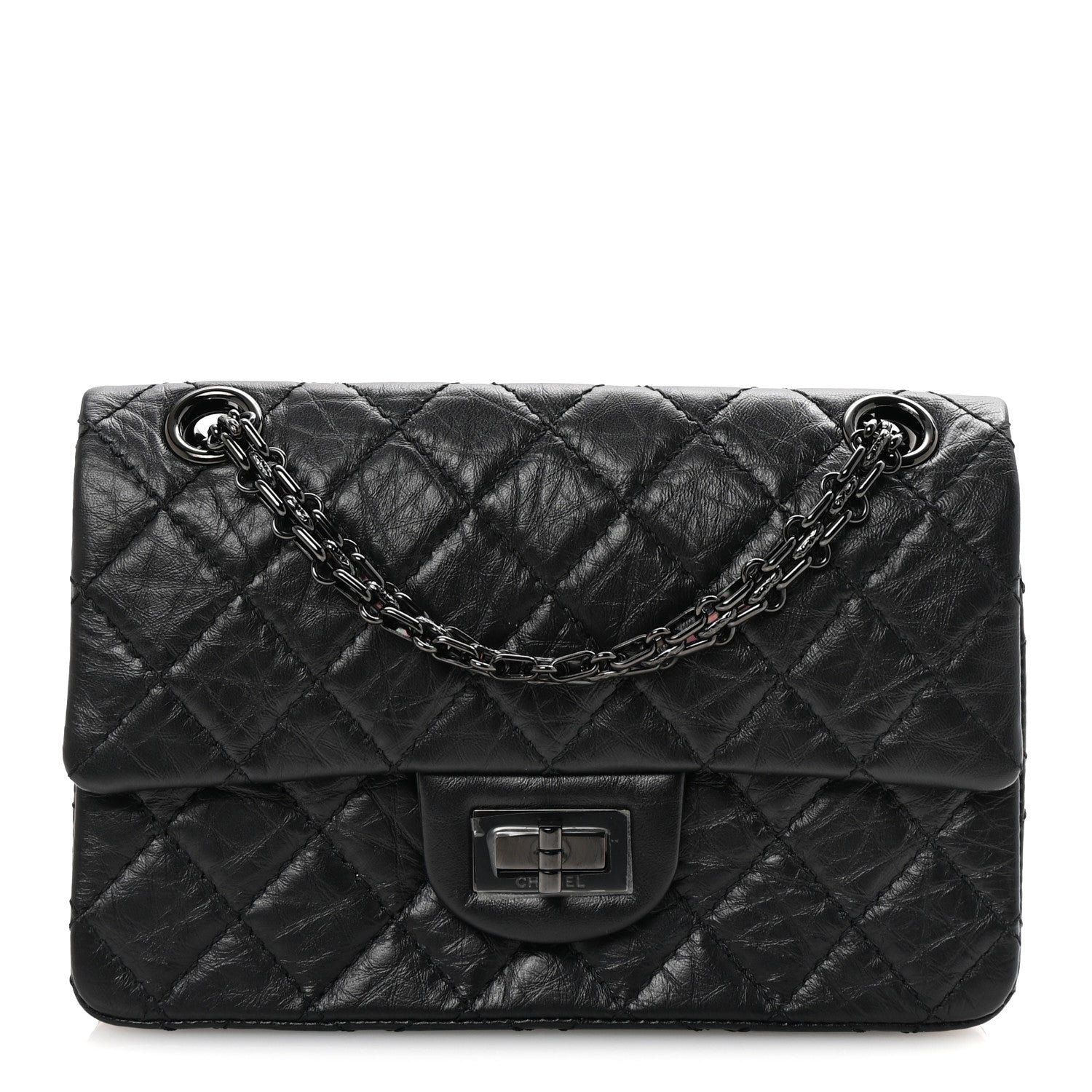 Chanel Aged Calfskin Quilted 2.55 Reissue Mini Flap So Black 1 of 10