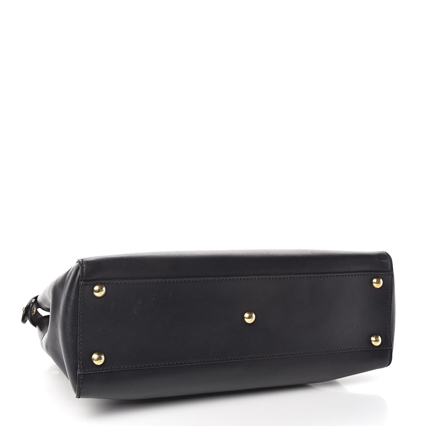 Vitello Morgan Shiny Nappa Medium Peekaboo Iconic Satchel Black