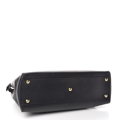 Fendi Vitello Morgan Shiny Nappa Medium Peekaboo Iconic Satchel Black 4 of 19