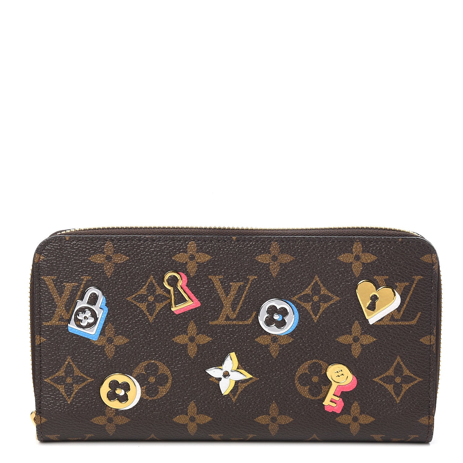Louis Vuitton Monogram LV Love Lock Zippy Wallet 1 of 5