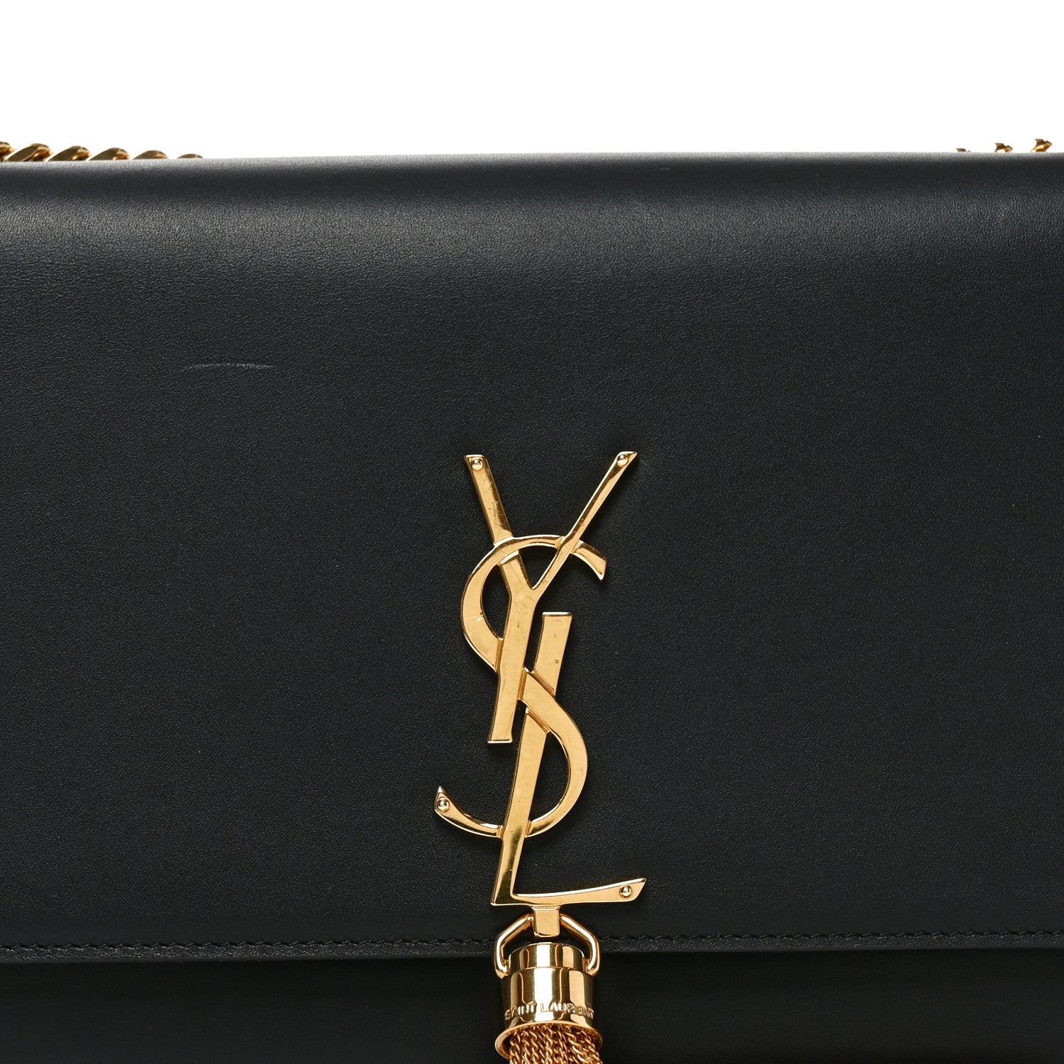 Saint Laurent Smooth Calfskin Medium Classic Monogram Kate Tassel Satchel Black 7 of 10