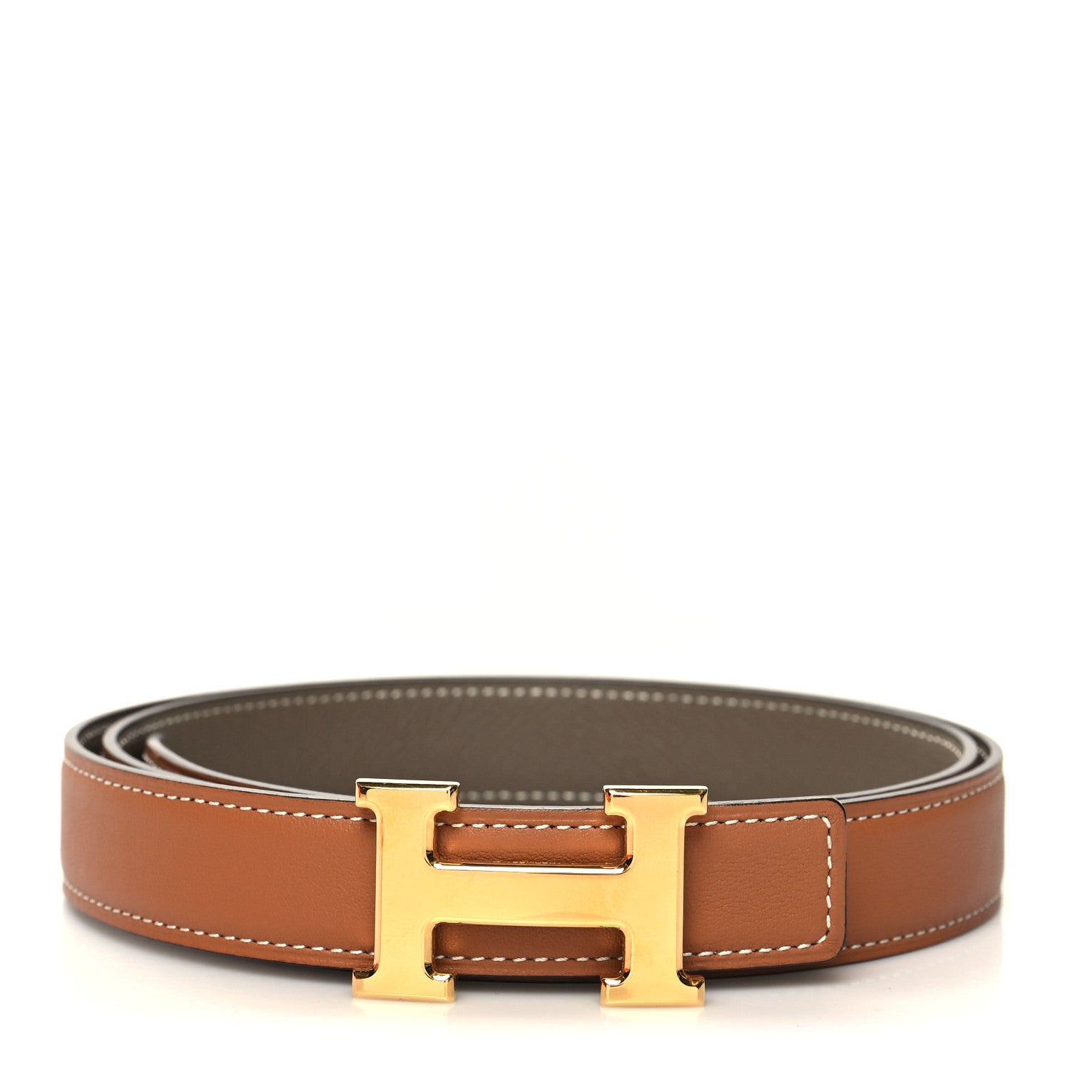 Hermes Swift Epsom 24mm Mini Constance H Belt 90 36 Etoupe Gold 1 of 5