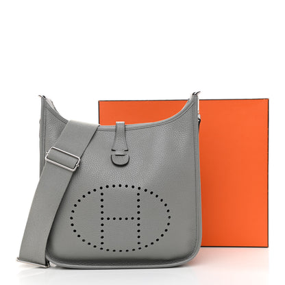 Hermes Taurillon Clemence Evelyne III PM Gris Mouette 11 of 11