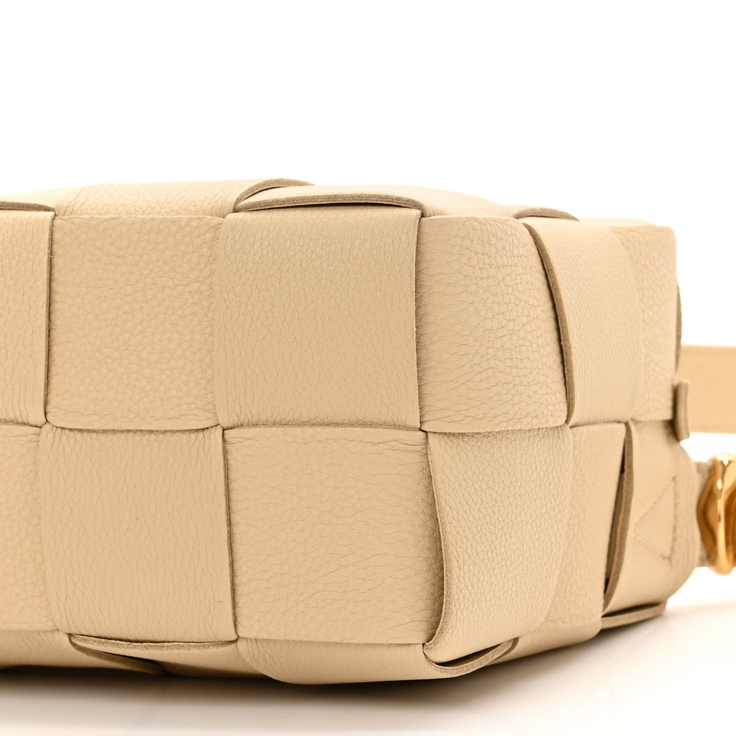 Grained Calfskin Maxi Intrecciato Cassette Crossbody Bag Porridge