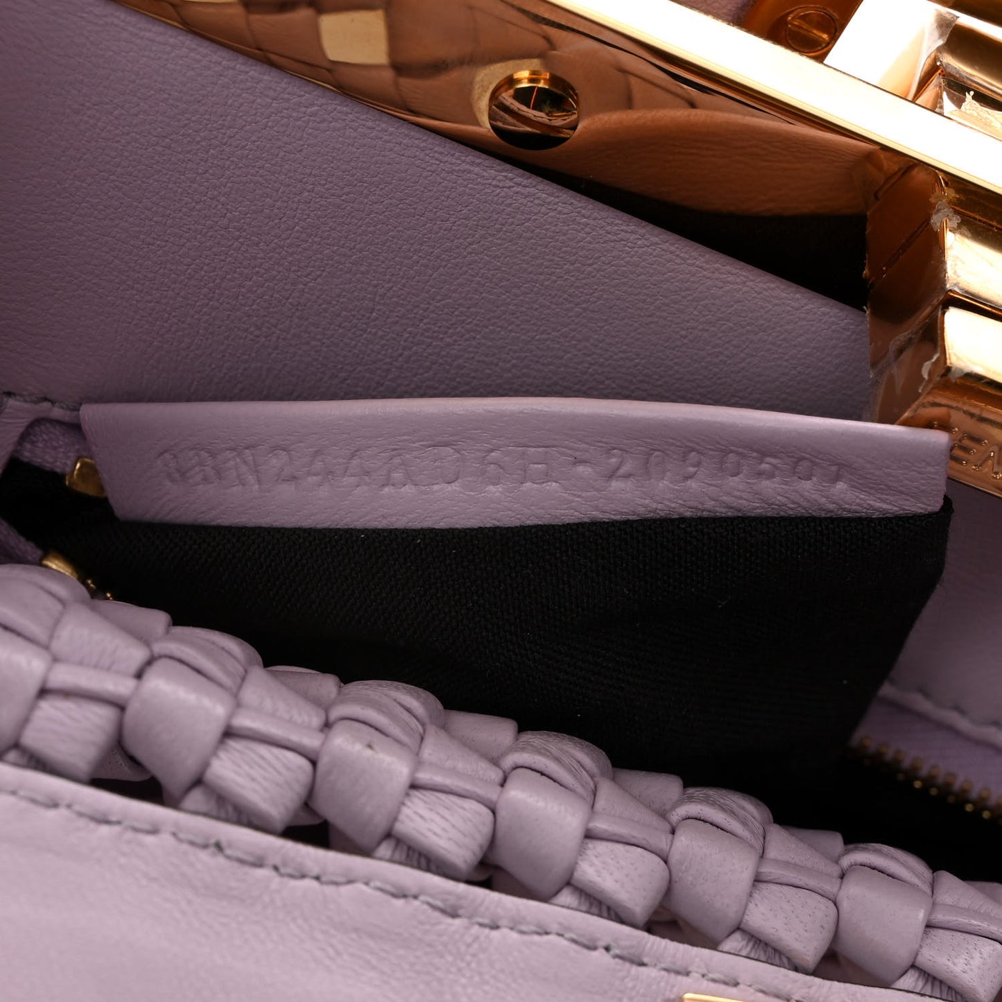Nappa Intreccio Stacked Bar Mini Peekaboo Iconic Satchel Anemone