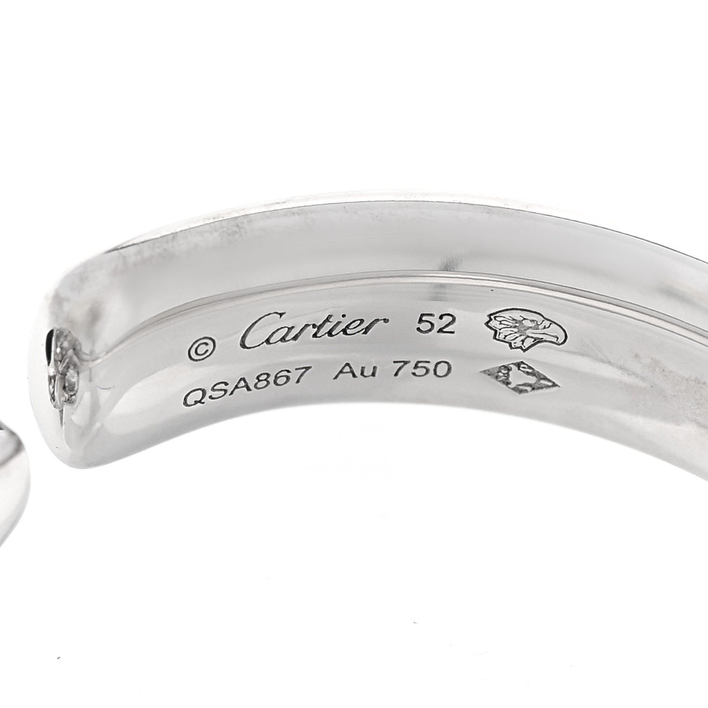 18K White Gold Diamond Black Onyx Emerald Panthere De Cartier Half Paved Ring 52 6