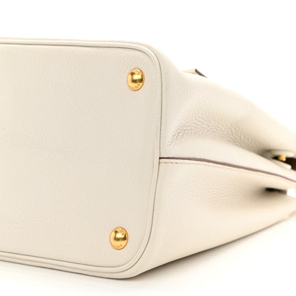 Prada Vitello Daino Flap Shoulder Bag Talco 11 of 11