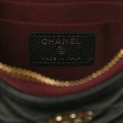 Chanel Caviar Quilted Cosmetic Case Black 6 of 8