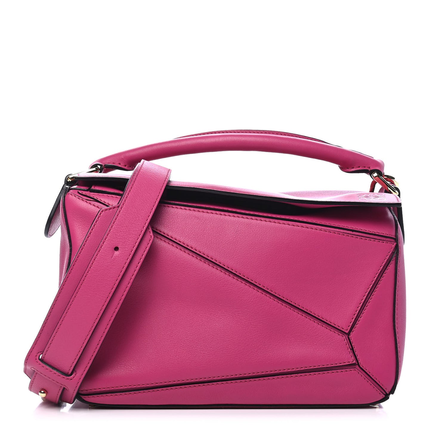 Calfskin Small Puzzle Bag Fuchsia
