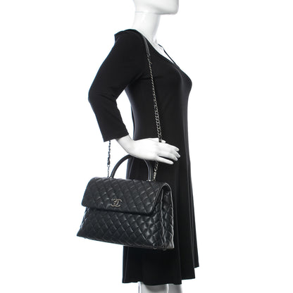 Chanel Caviar Quilted Medium Coco Handle Flap Black 2 of 10