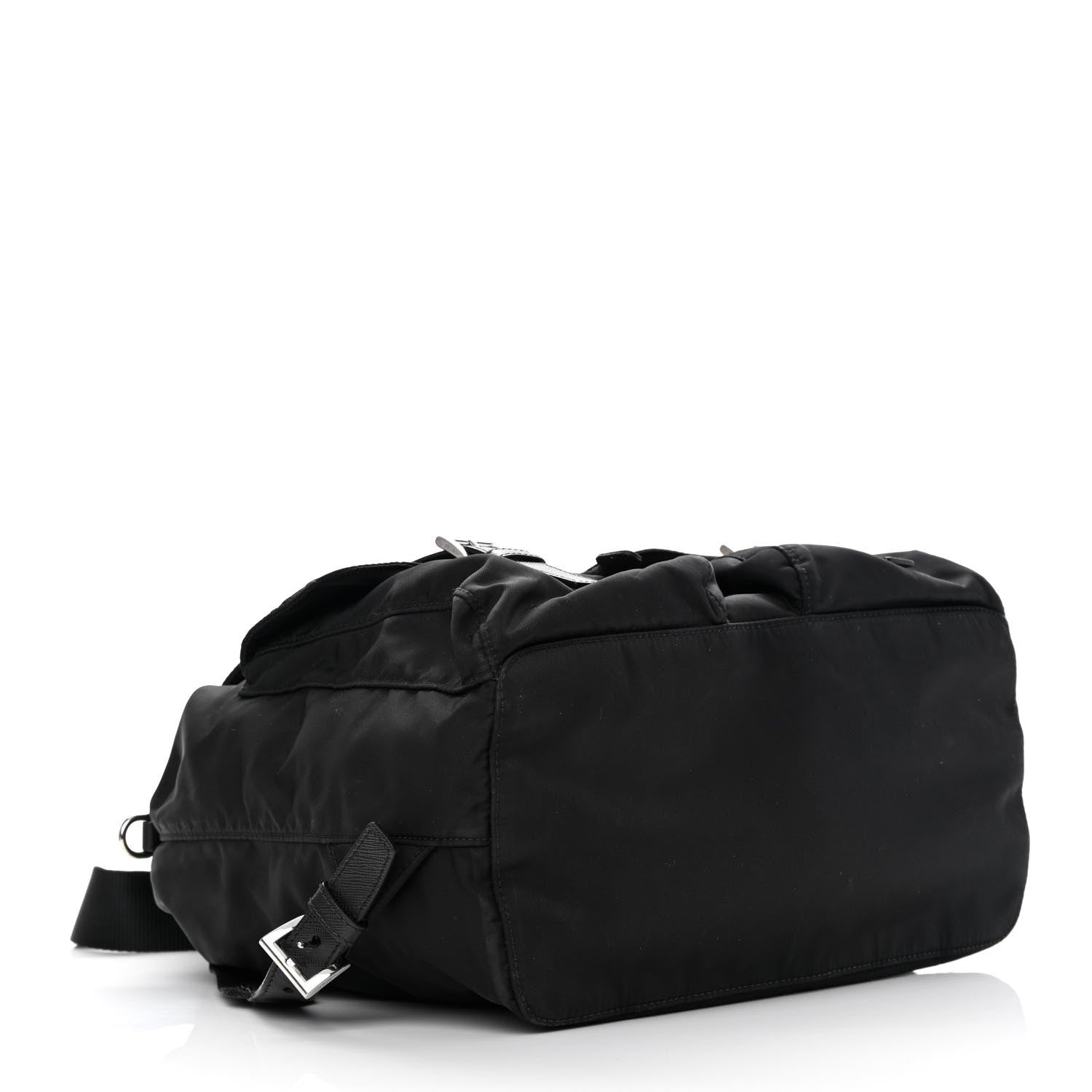 Prada Tessuto Nylon Saffiano Medium Backpack Black 3 of 13