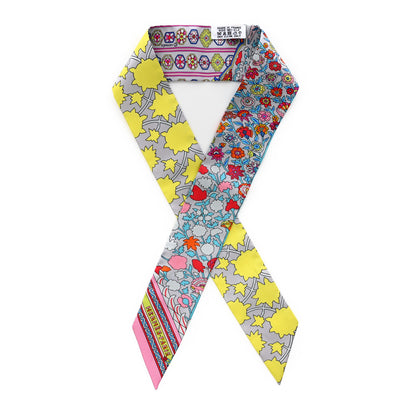 Hermes Silk Tapis Persans Twilly Jaune Vif Gris Multicolor 1 of 5