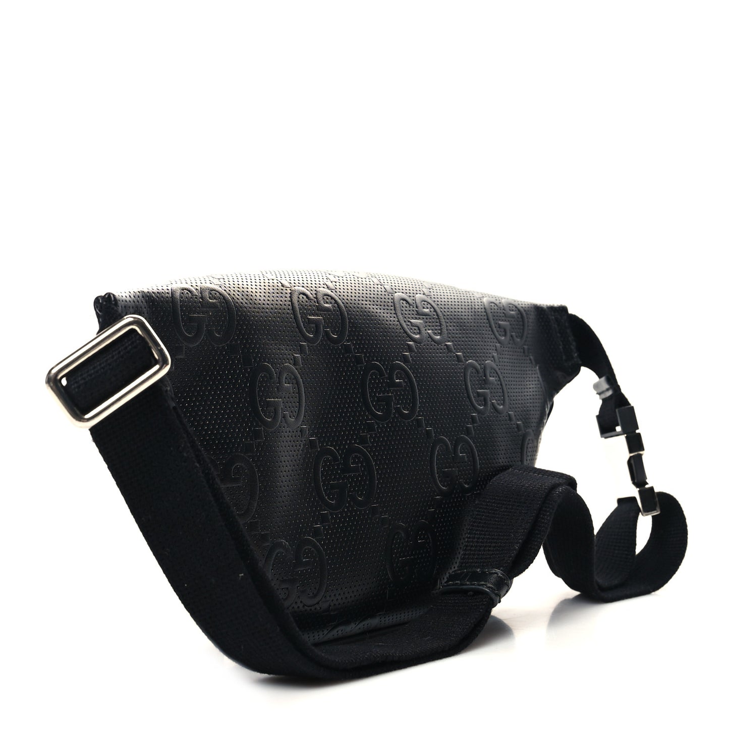 Calfskin GG Tennis Embossed Belt Bag Black