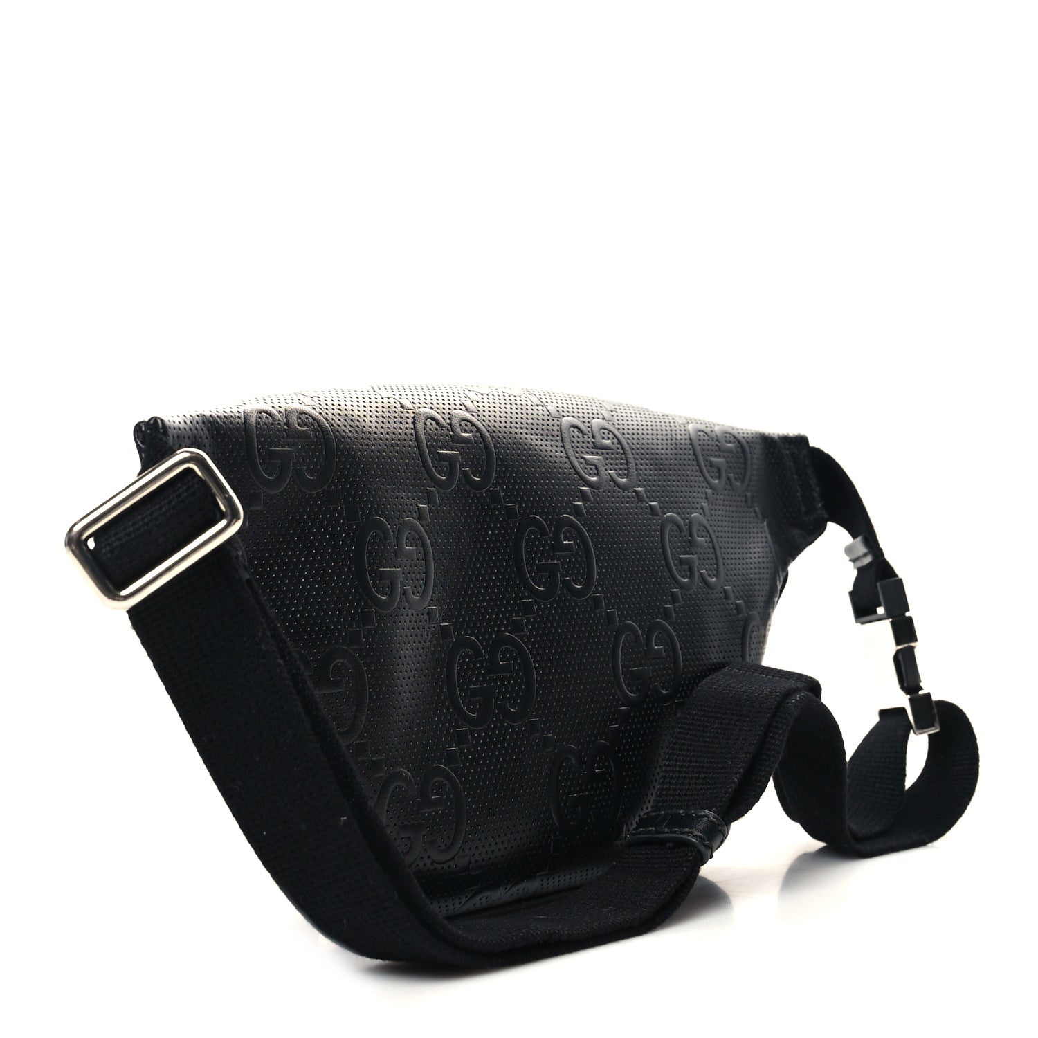 Gucci Calfskin GG Tennis Embossed Belt Bag Black 3 of 12
