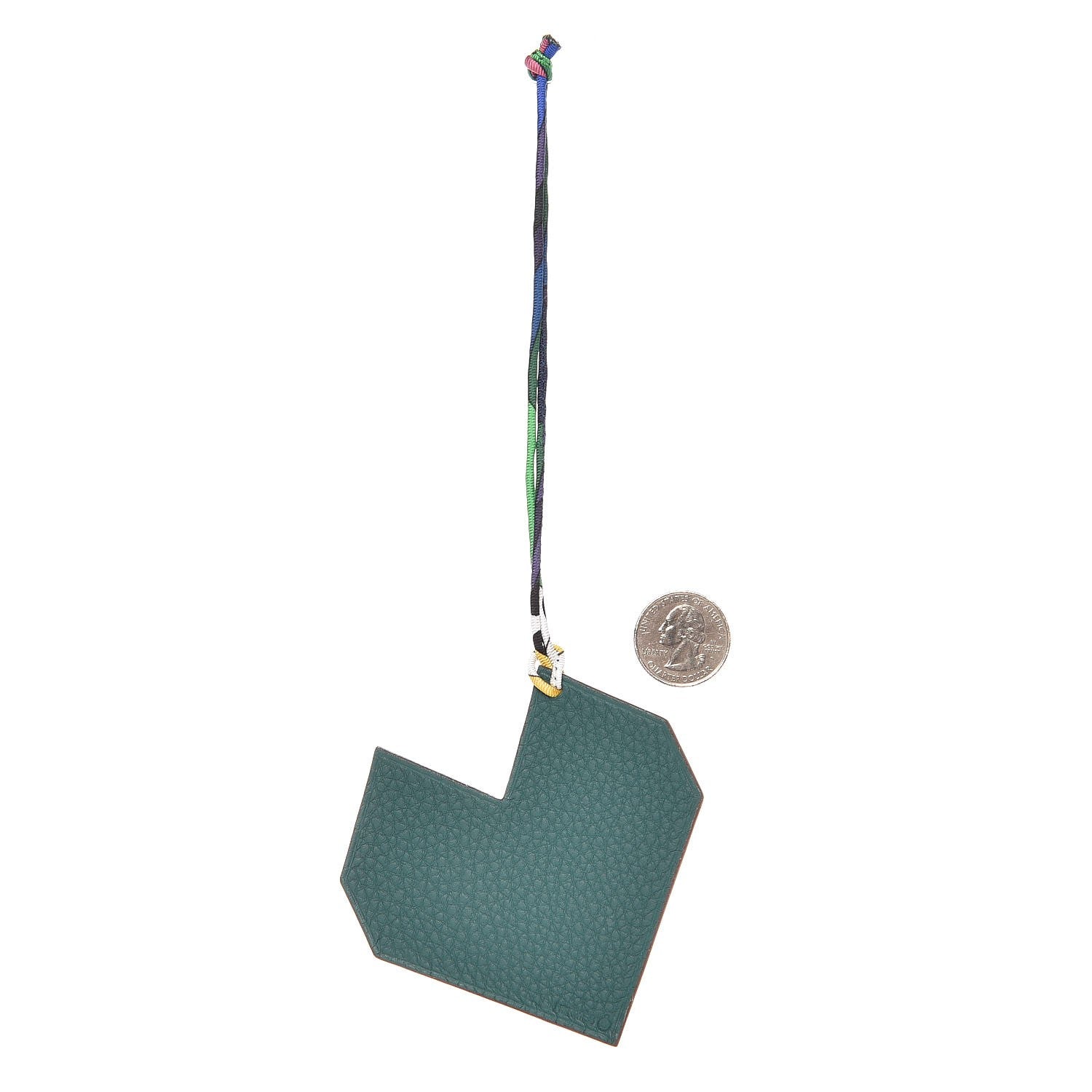 Hermes Togo Epsom Petit H Heart Bag Charm 2 of 3
