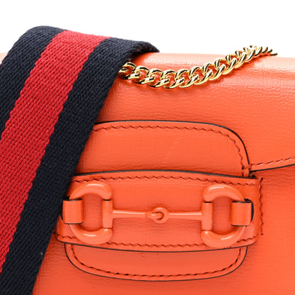 Gucci Azalea Calfskin Web Monochrome Horsebit 1955 Wallet On Strap Orange 8 of 11