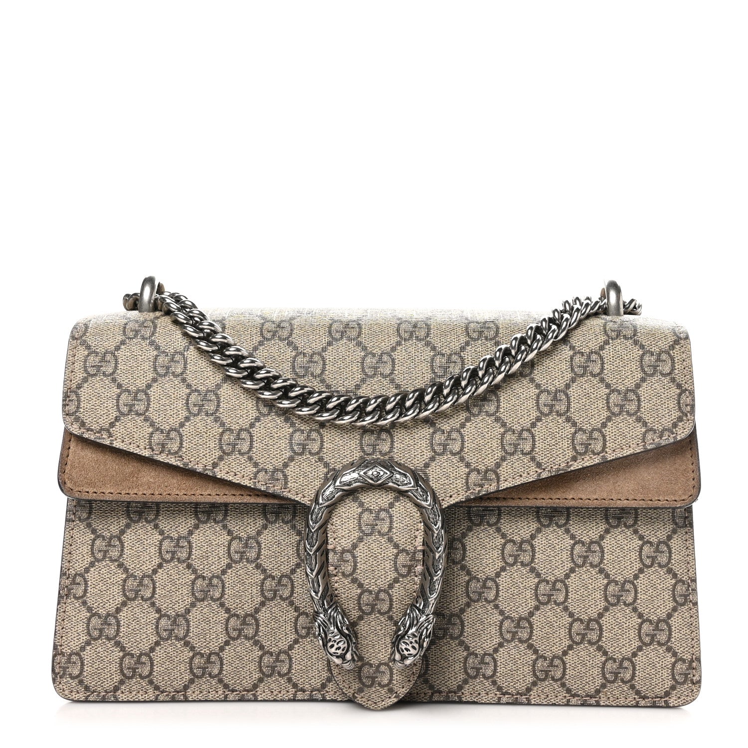Gucci GG Supreme Monogram Small Dionysus Shoulder Bag Taupe 1 of 13
