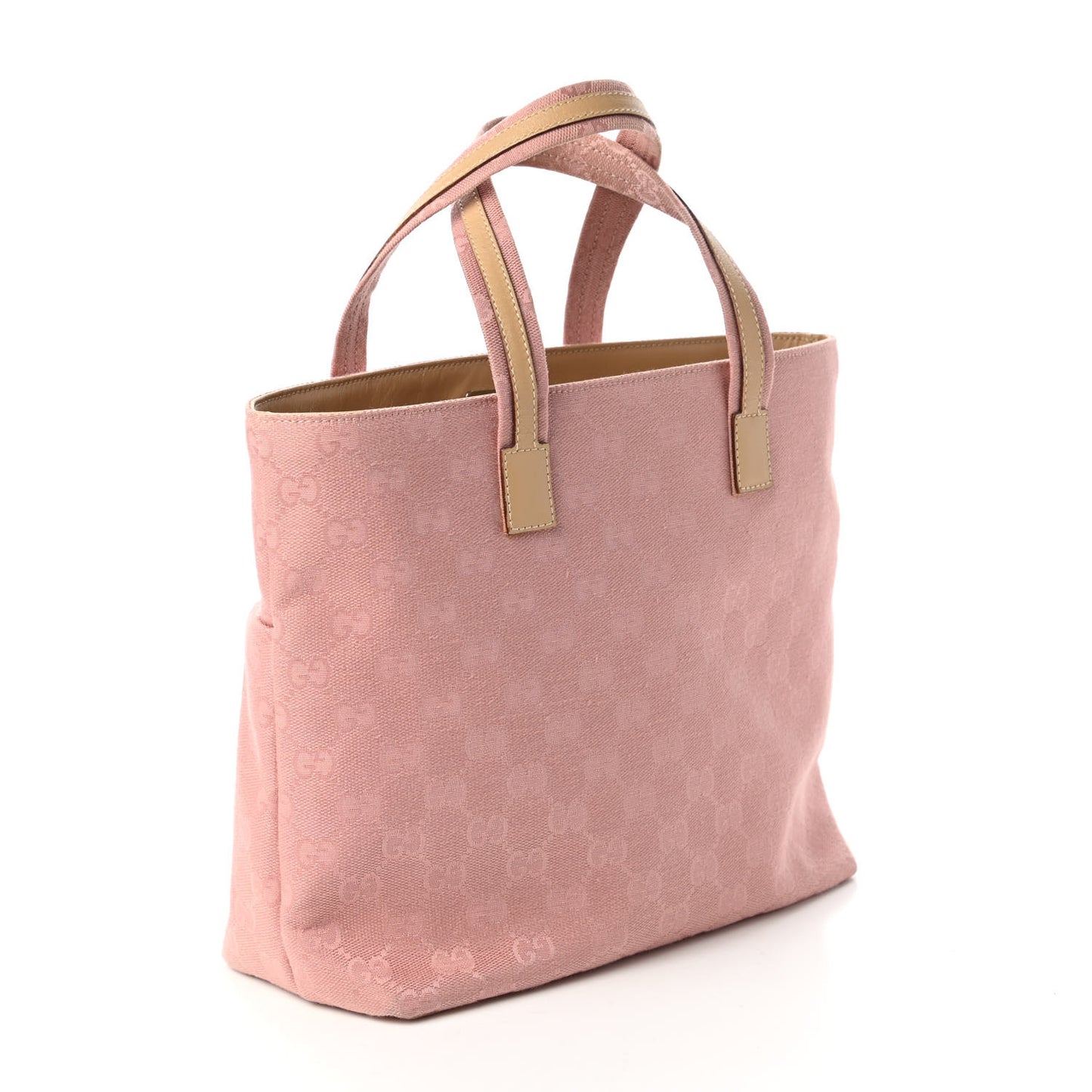 Monogram Double Pocket Tote Pink